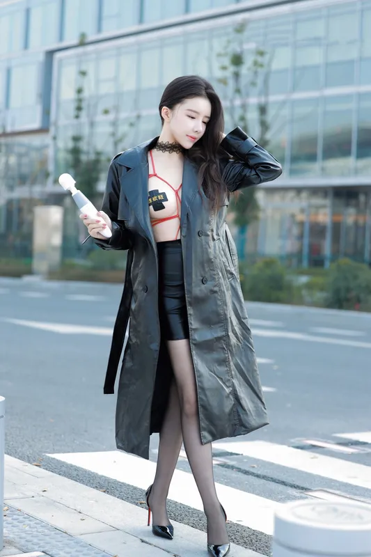 内购无水印 户外风衣绳缚 - 唐翩翩